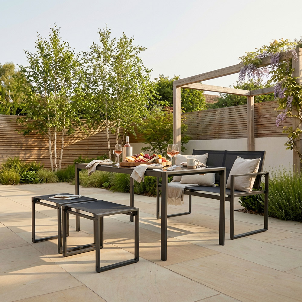 Marley Dining Set Black Image 3