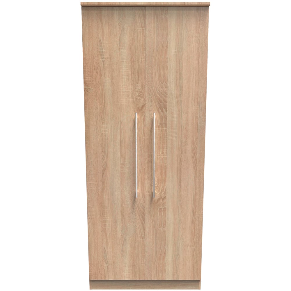 Crowndale Sherwood 2 Door Bardolino Oak Double Wardrobe Image 2