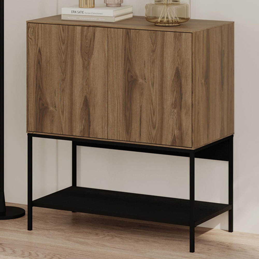Decortie Amira 2 Door Single Shelf Deep Oud Console Table Image 1