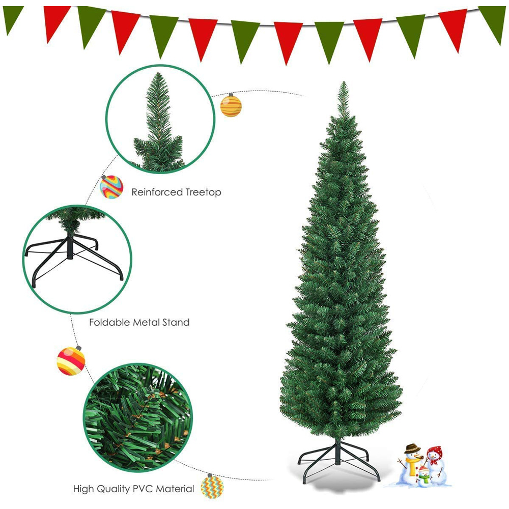 Costway Slim Artificial Christmas Tree 5ft Image 7