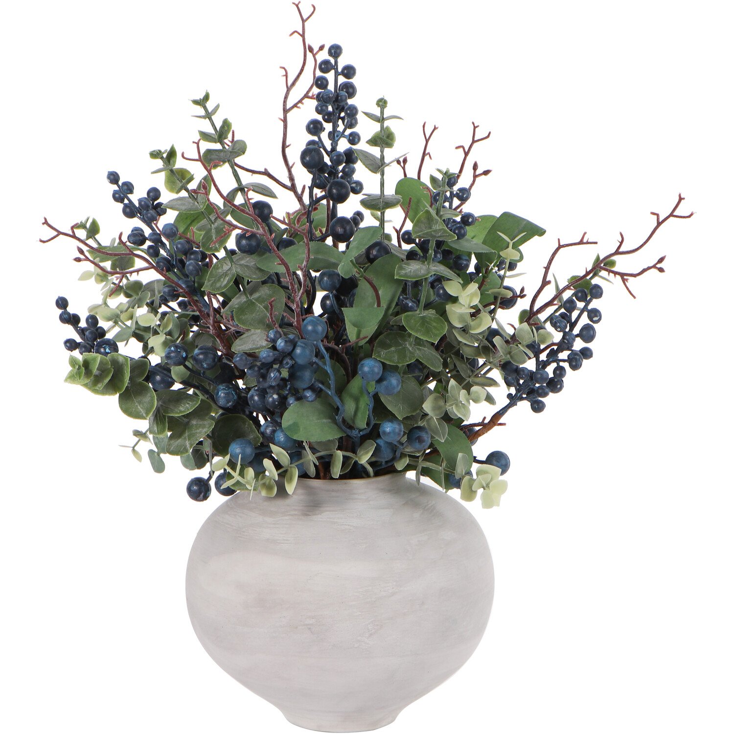 Faux Blueberry Vase Arrangement Image