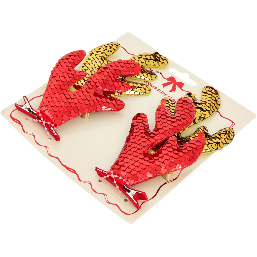 Pack of 4 Reindeer Slide Clips Image 3
