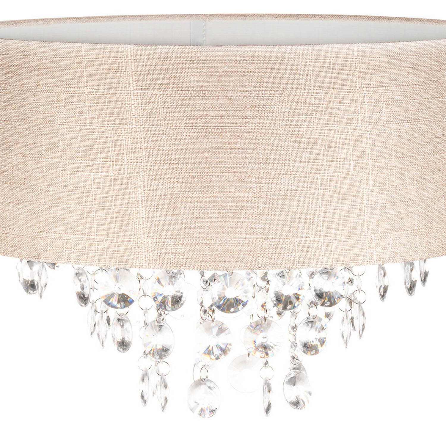 Crystal Linen Droplets Lamp Shade Image 2