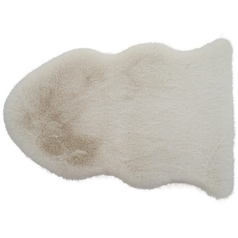Luxury Faux Fox Fur Rug - Cloud Image 1
