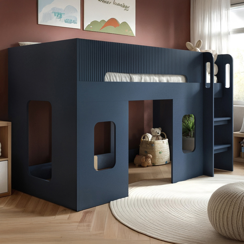 Flair Lino Navy Play House Mid Sleeper Image 1