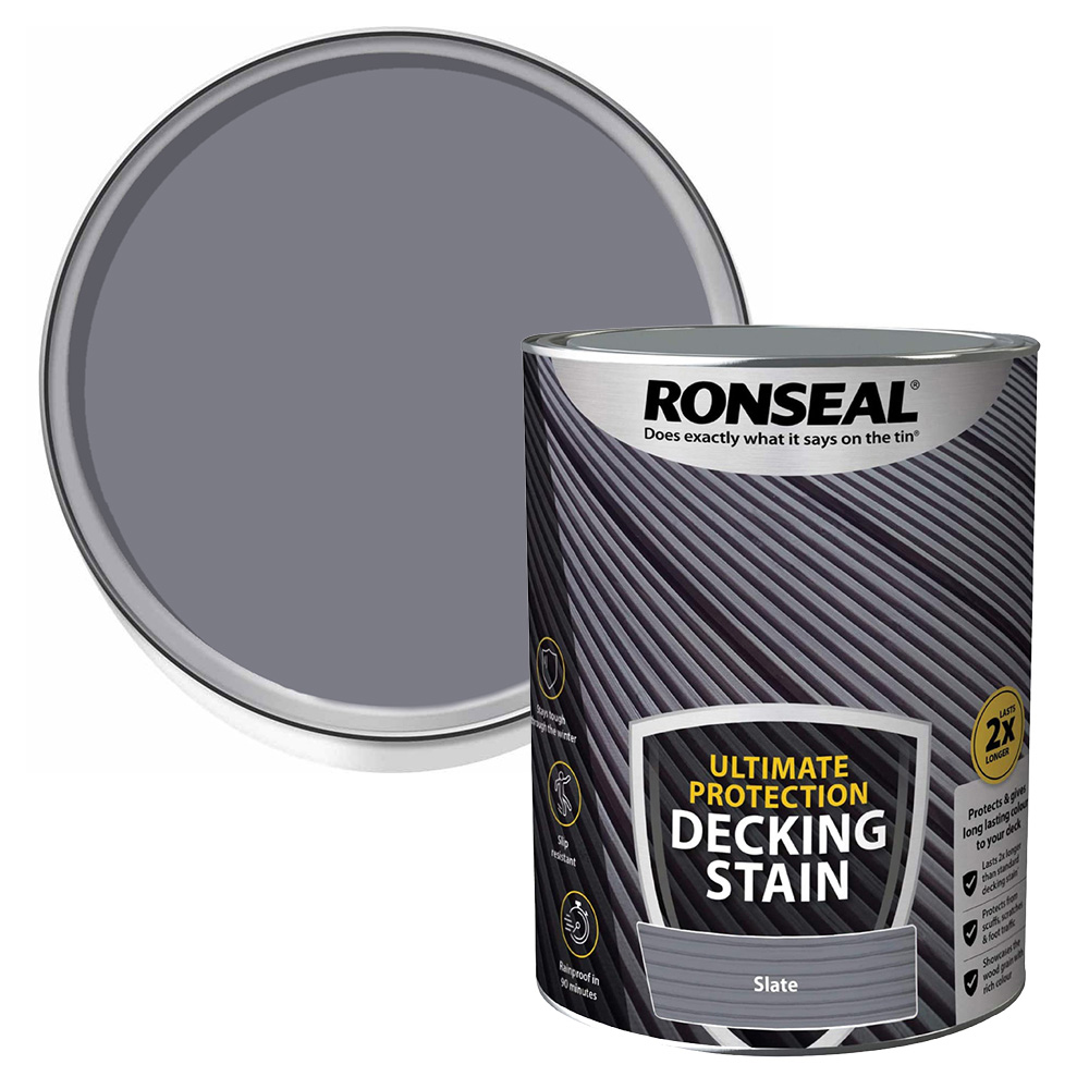 Ronseal Ultimate Protection Slate Decking Stain 5L Image 1