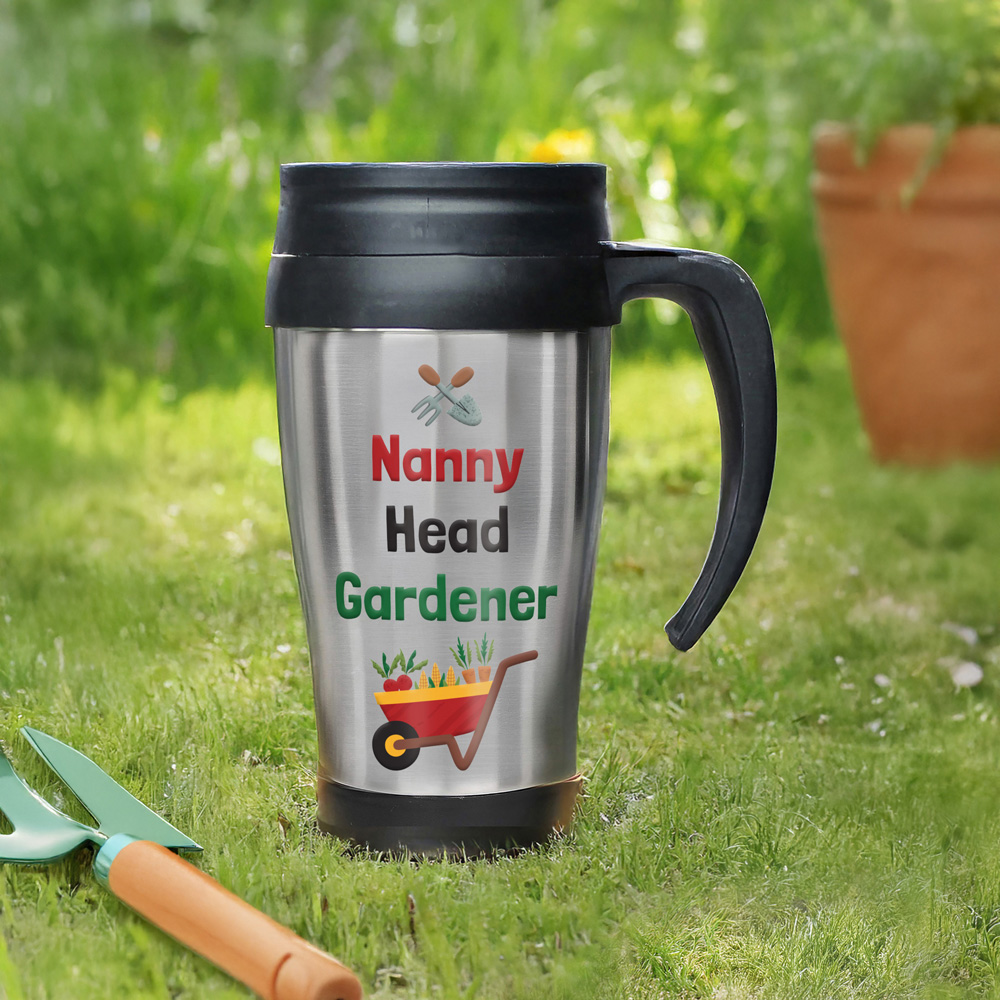 Personalised Memento Company Personalised Head Gardener Travel Mug 400ml Image 3