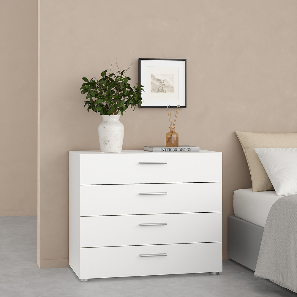 Florence 4 Drawer White Chest of Drawers Image 6