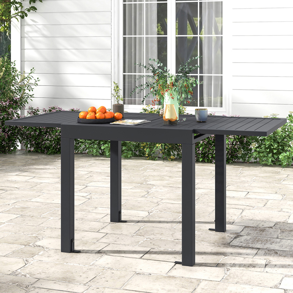 Costway 6 Seater Expandable Dining Table Grey Image 1