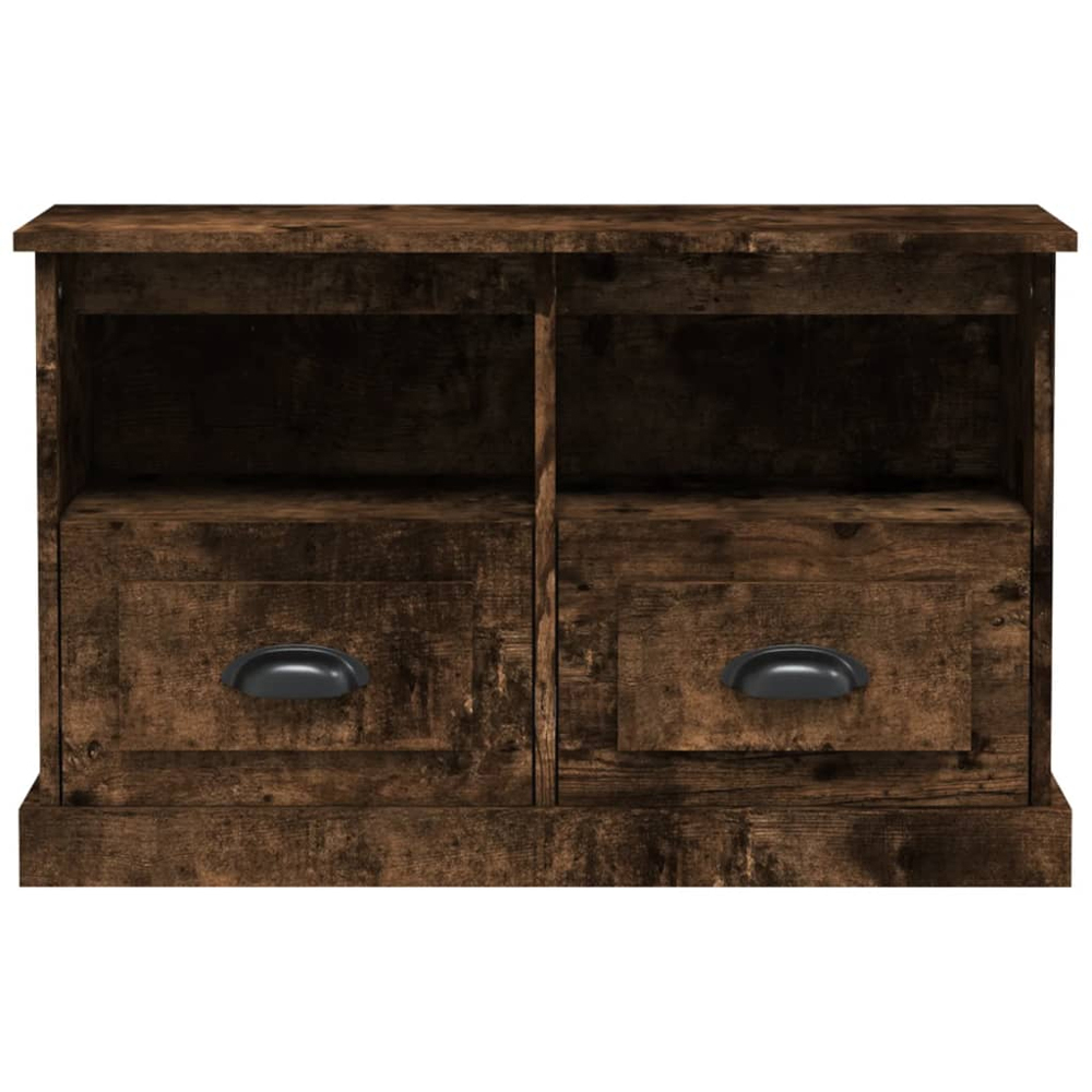vidaXL 2 Drawer 2 Shelf Smoked Oak TV Cabinet Image 5