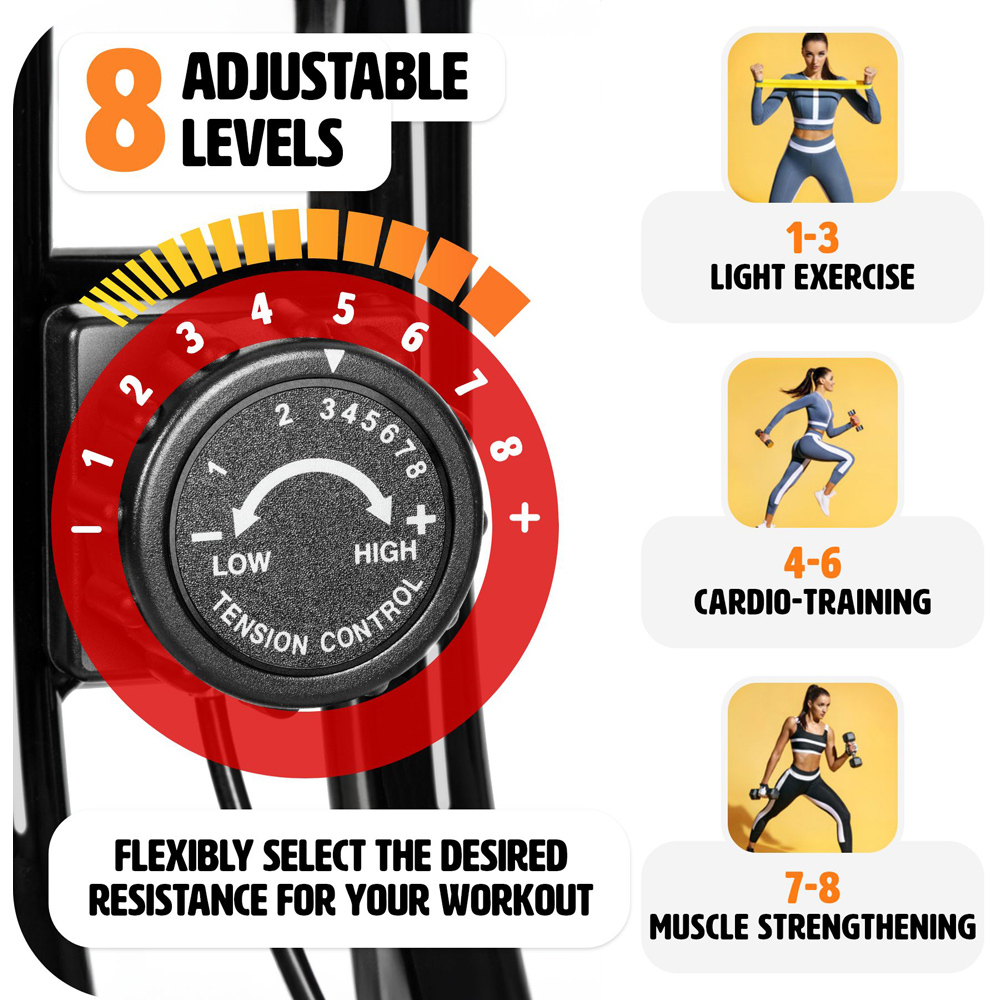 tectake Foldable Exercise Bike with Training Computer and Heart Rate Monitor Image 5