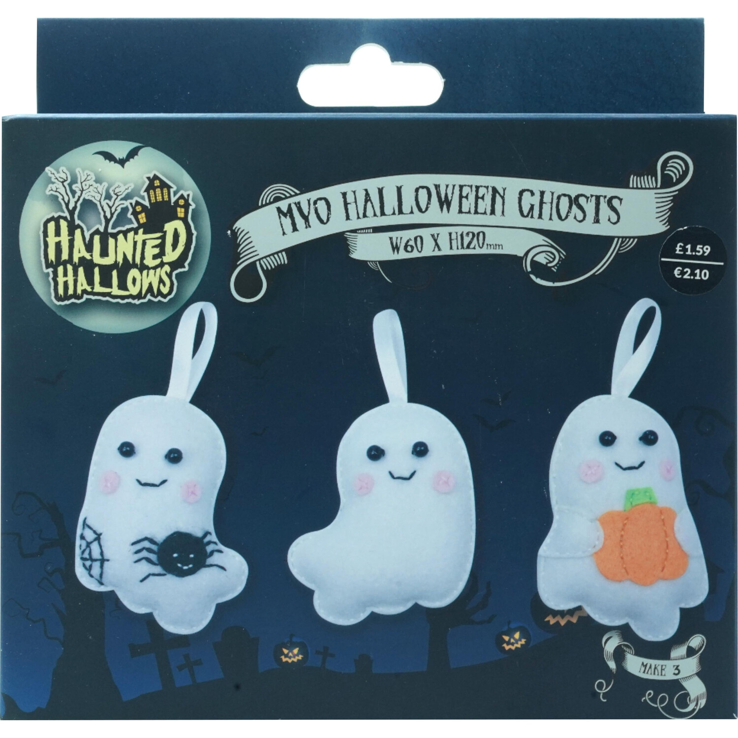 Make Your Own Halloween Ghosts Kit White Image 1
