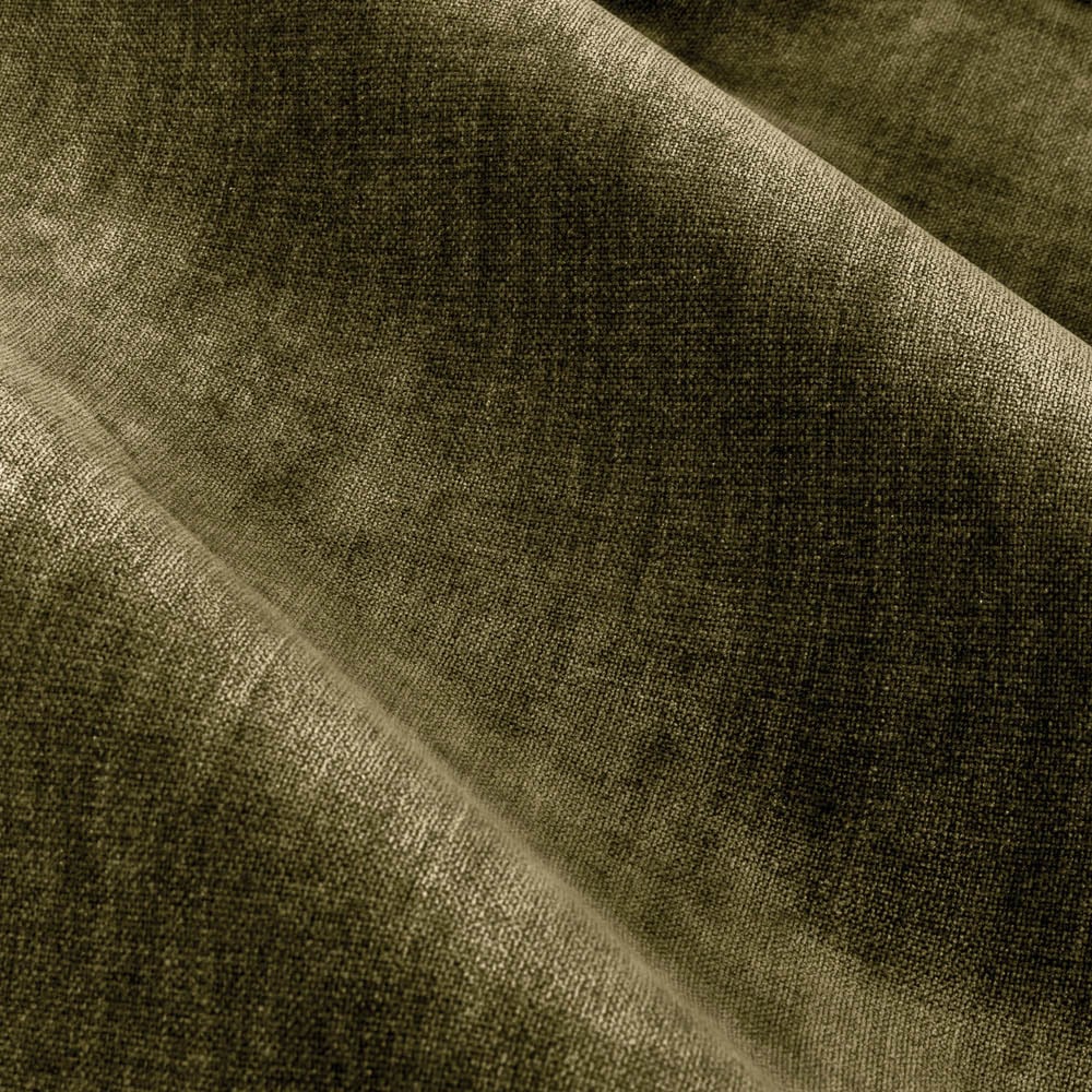 Yard Olive Heavy Chenille Velvet Eyelet Curtain 117 x 137cm Image 5
