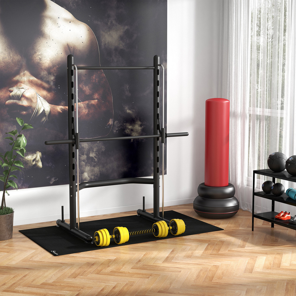 HOMCOM Yellow Dumbbell and Barbell Adjustable Set 25kg Image 2