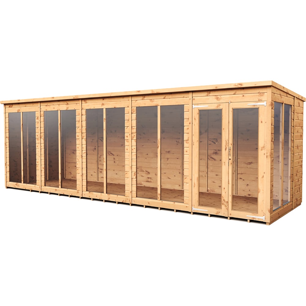 Empire Sheds 20 x 6ft Double Door Tongue and Groove Pent Summerhouse Image 1