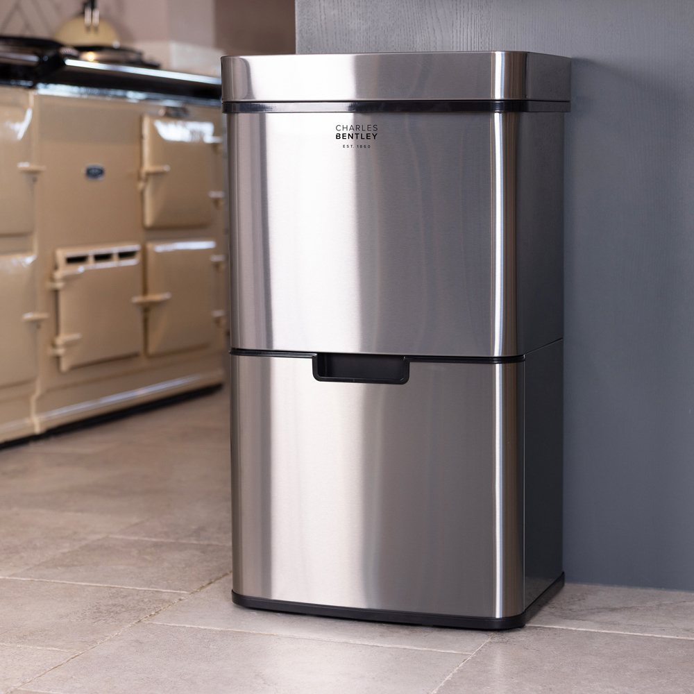 Charles Bentley Silver Sensor Bin 62L Image 2