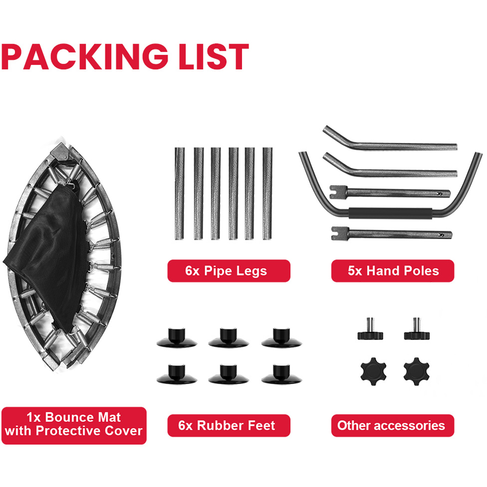 Rattrix Black Foldable Trampoline 3ft Image 5