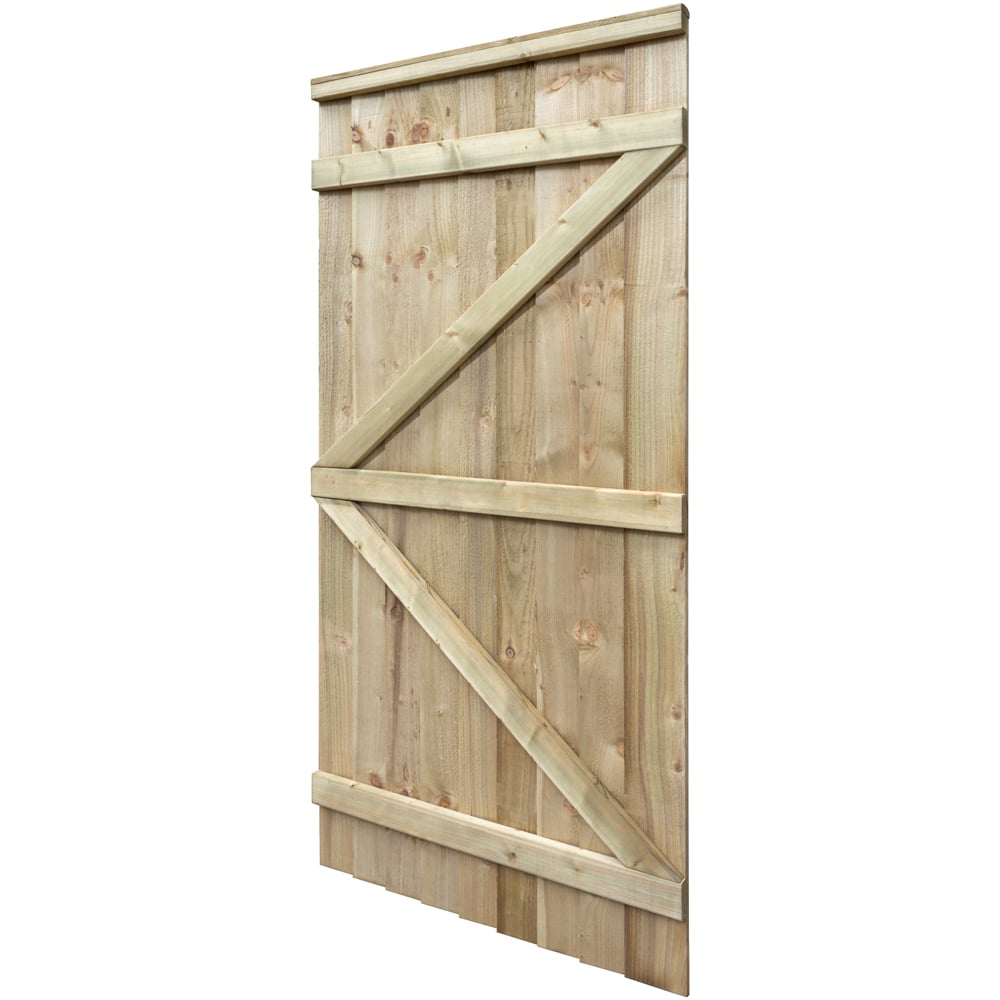 Rowlinson Featheredge Square Top Wooden Gate Image 4