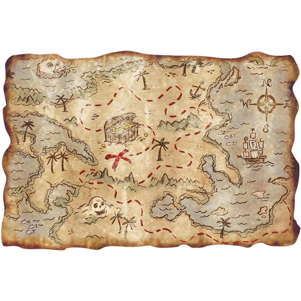 Shatchi Halloween Treasure Pirate Theme Map Game Image 2