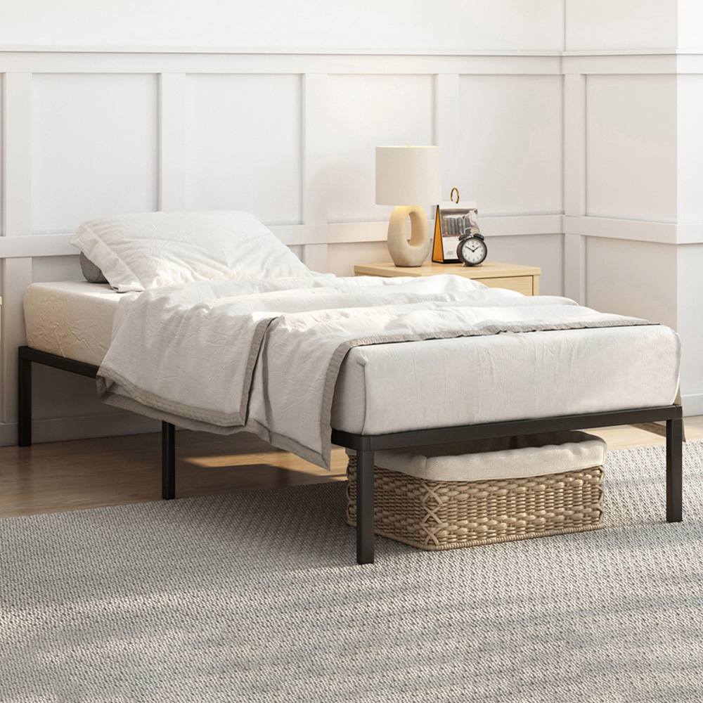 Brooklyn Florence Single Black Metal Bed Frame Image 1