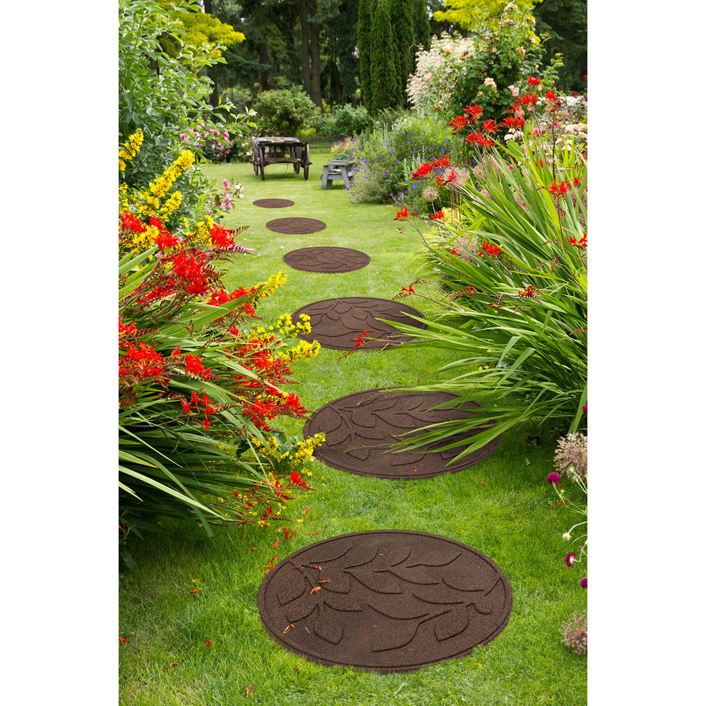 Primeur 46cm Terracotta Leaves Reversible Stepping Stone 4 Pack Image 2