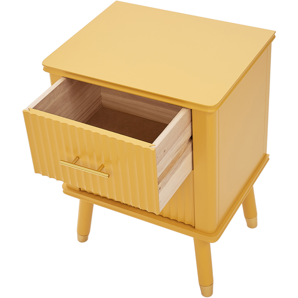 Cozzano 2 Drawer Mustard Bedside Table Image 5