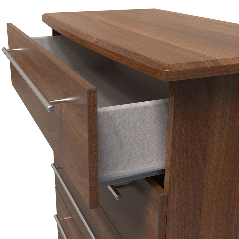 Crowndale Sherwood 5 Drawer Noche Walnut Chest of Drawers Image 6