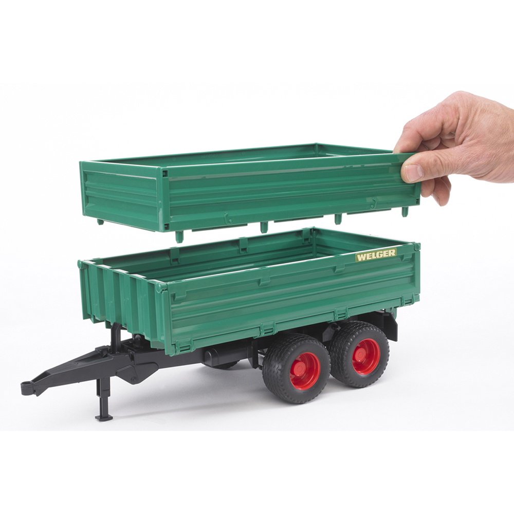 Bruder Kids Tipping Trailer Playset Model with Removable Top Image 4