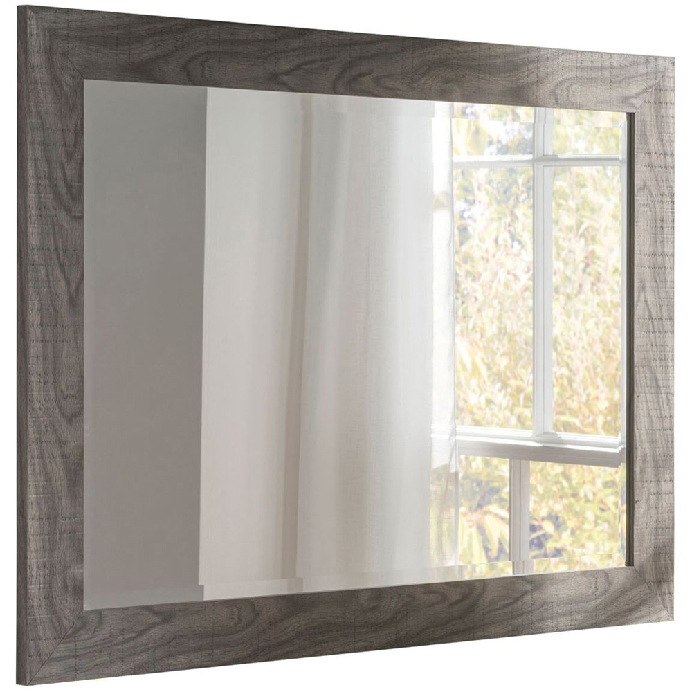 Yearn Rustic Grey Bevelled Mirror 89.5 x 64cm Image 1