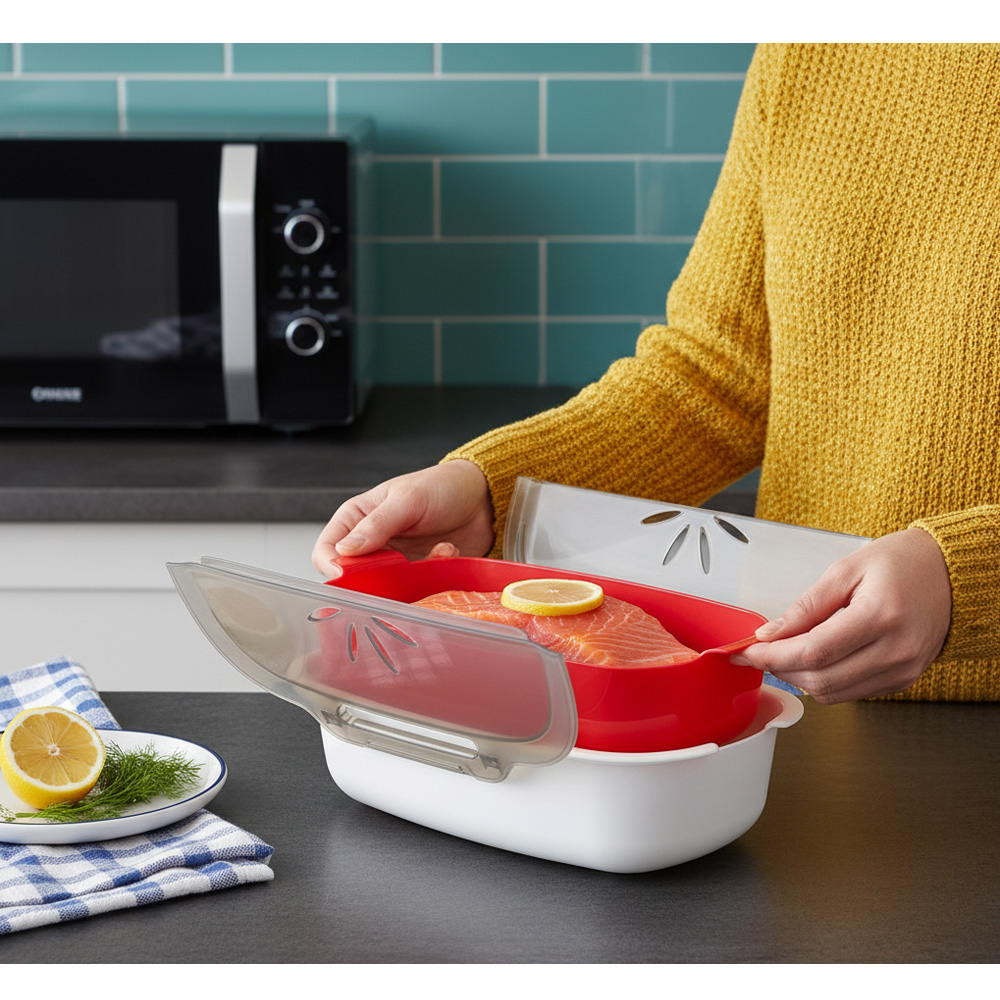 Avilo Heavy Duty Microwave Steamer with Lid Image 2