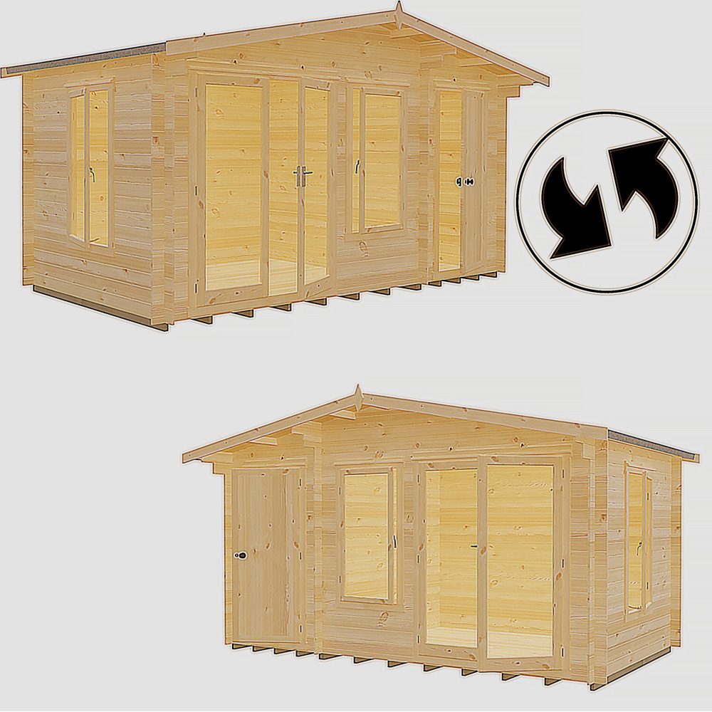 Shire Bourne 14 x 10ft Apex Garden Log Cabin Image 5