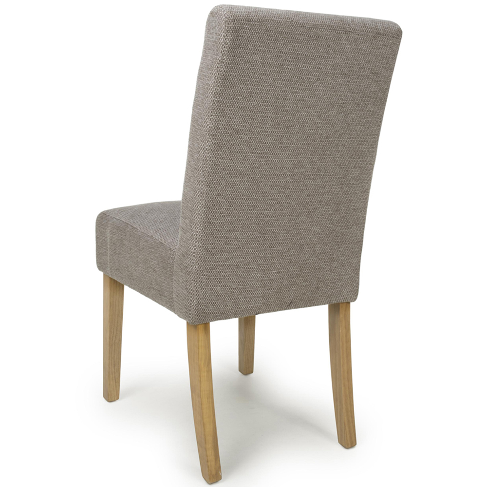Portland Harlow Mocha Weave Walnut Legs Waffle Back Dining Chair Image 5