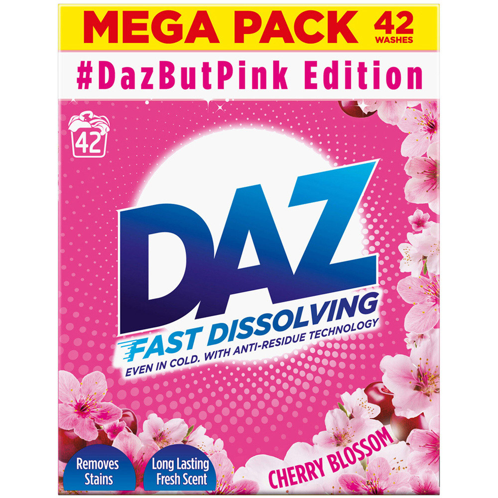 Daz Cherry Blossom Whites and Colours Washing Powder 42 Washes 2.1kg Image 2
