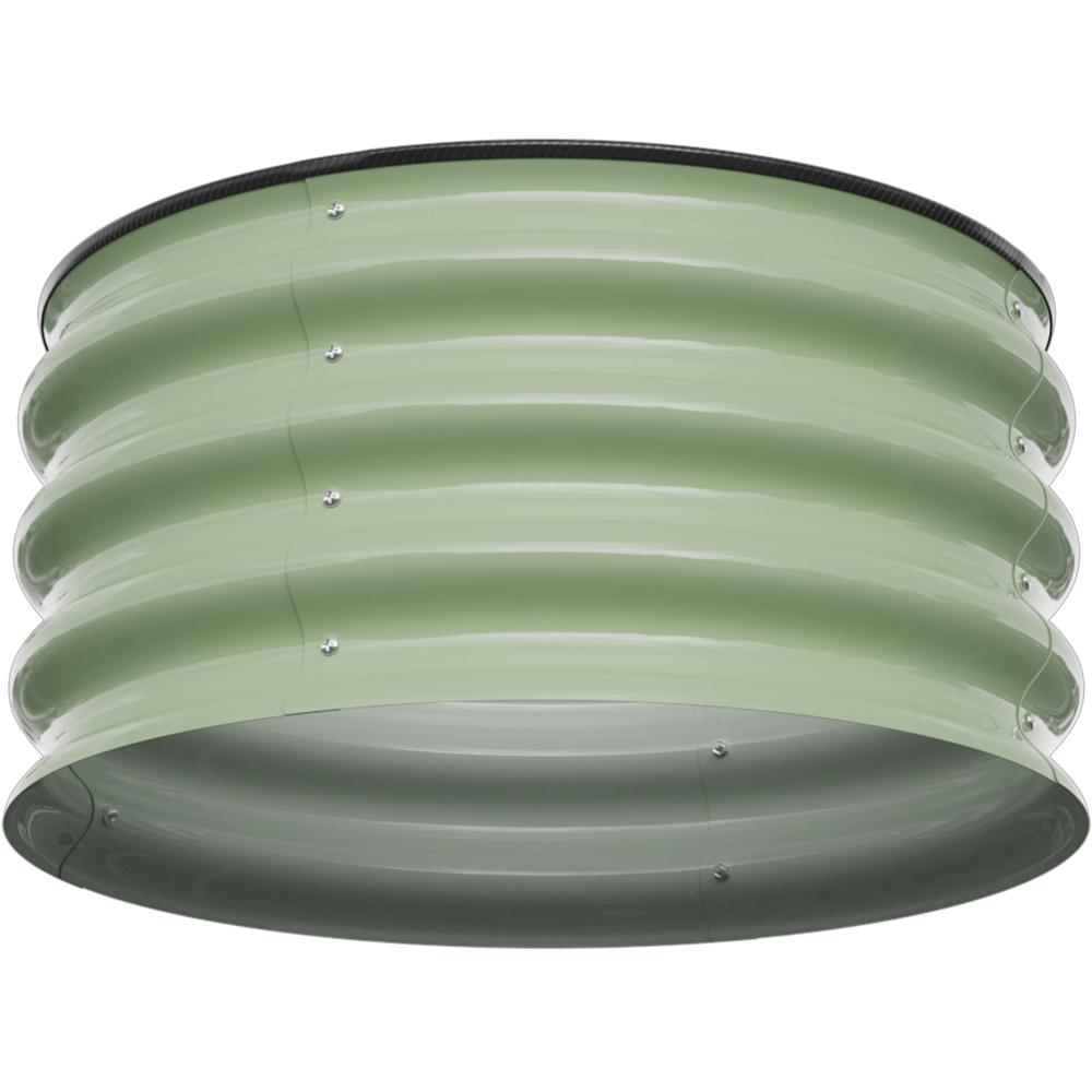 Living and Home Green Round Metal Raised Garden Bed with Open Bottom 60 x 30cm 2 Pack Image 4