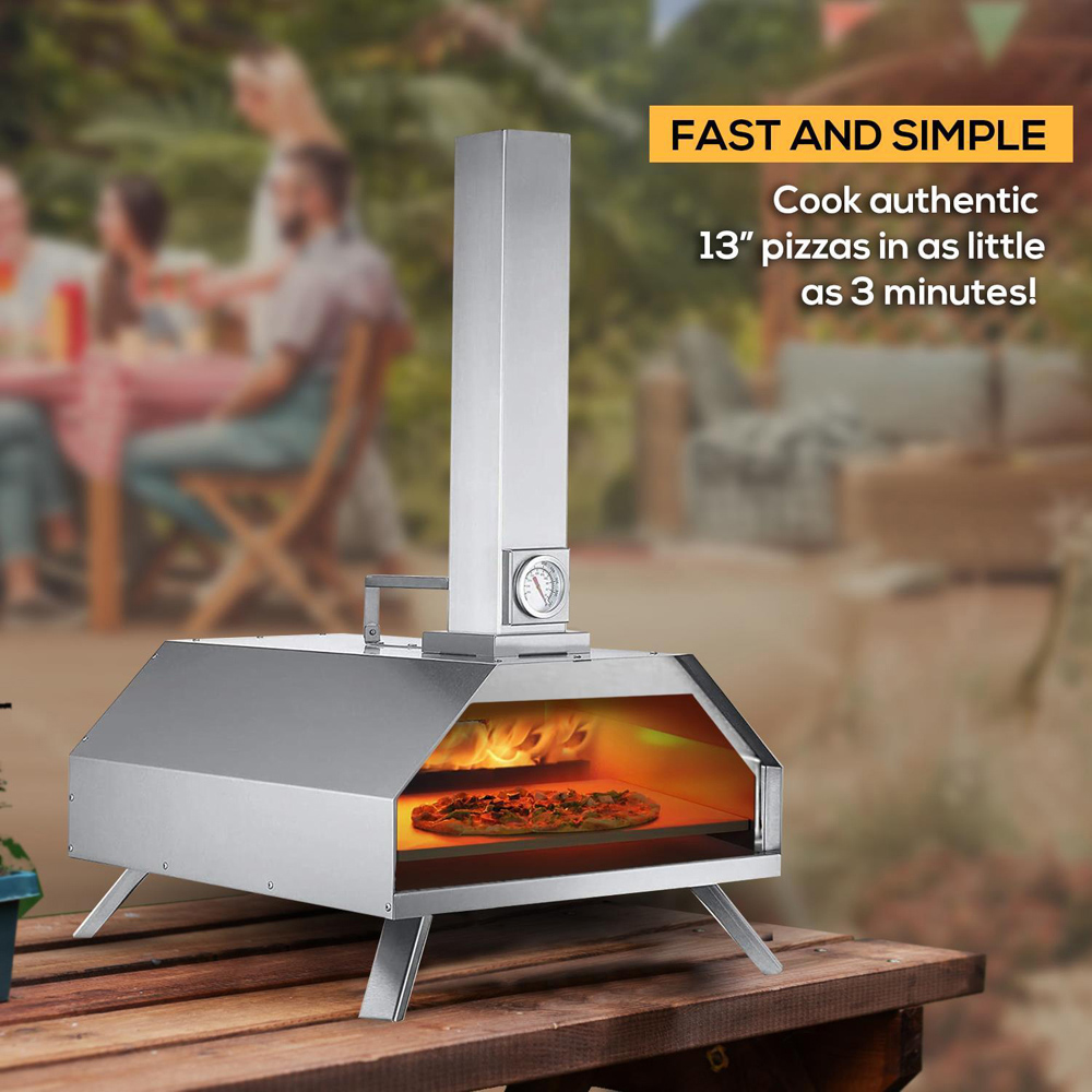 Haven Silver Pizza Oven with Rain Cover Image 3