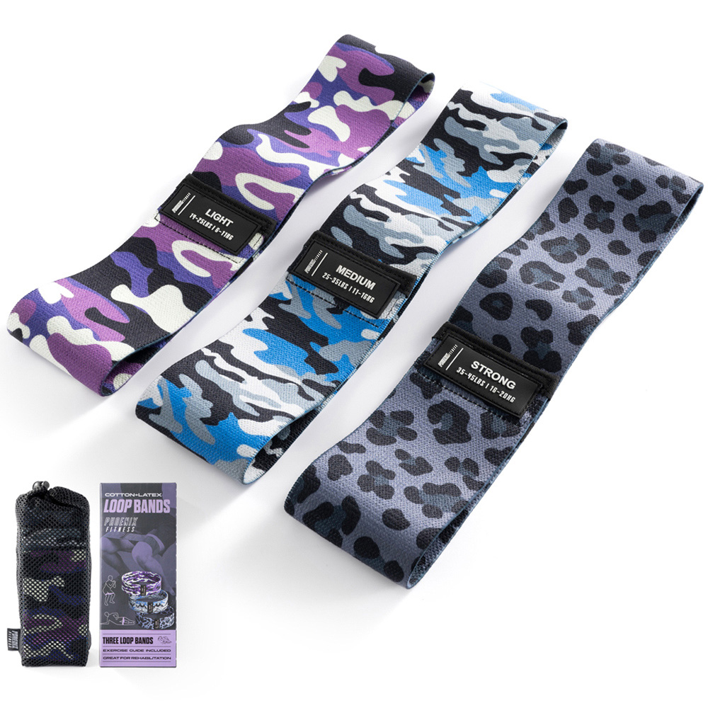 Phoenix Fabric Resistance Camo Hip Band Set of 3 Image 2