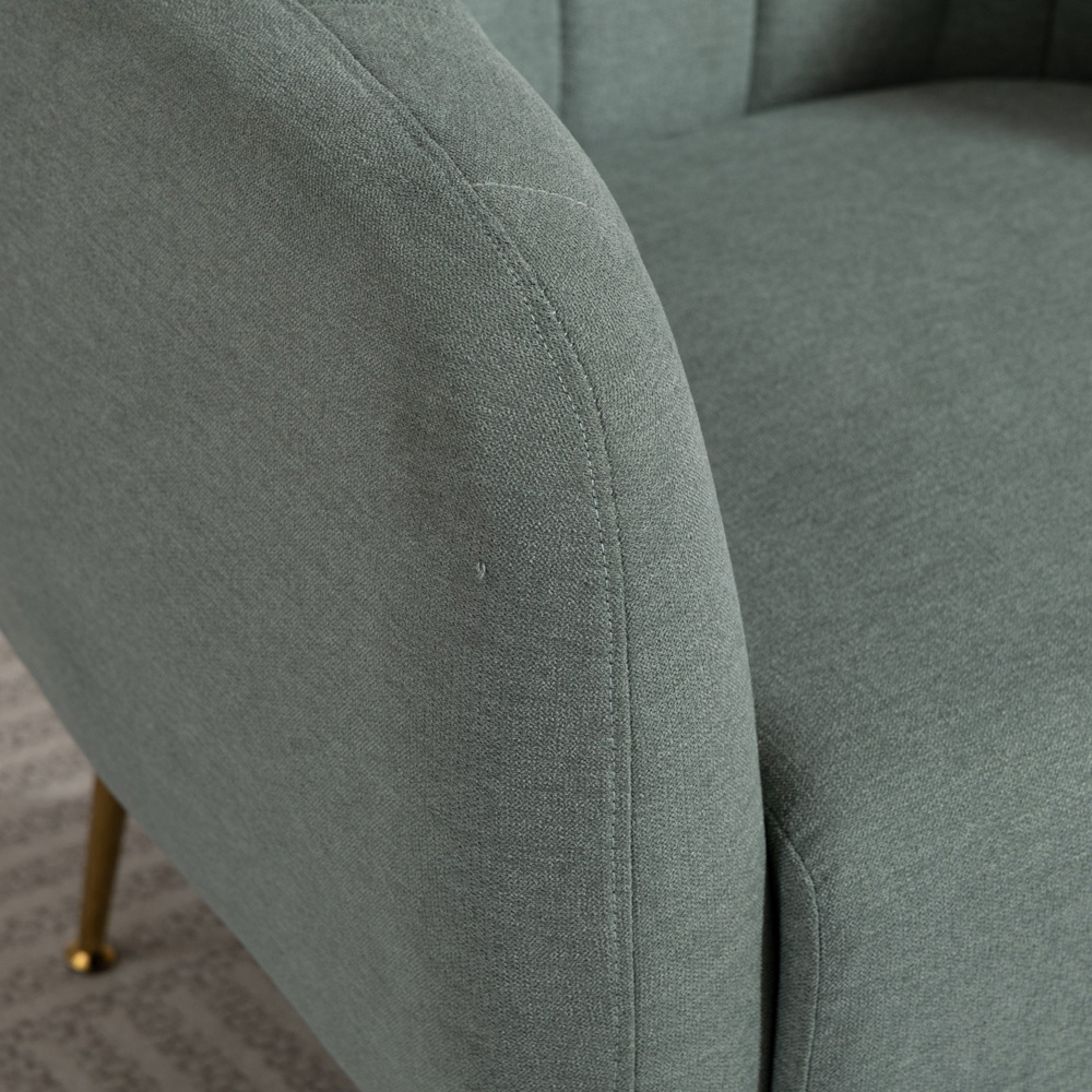 Artemis Home Stanton Duck Egg Fabric Shell Accent Chair Image 2