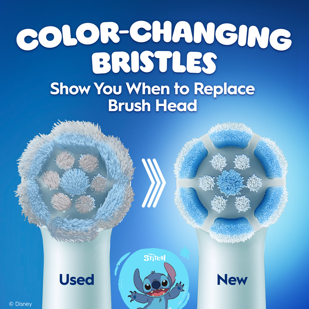 Oral-B iO Kids Disney Stitch Electric Toothbrush Heads 2 Pack Image 5
