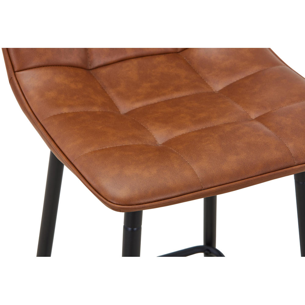 Portland Kensington Tuscan Tan Faux Leather Bar Stool Image 7