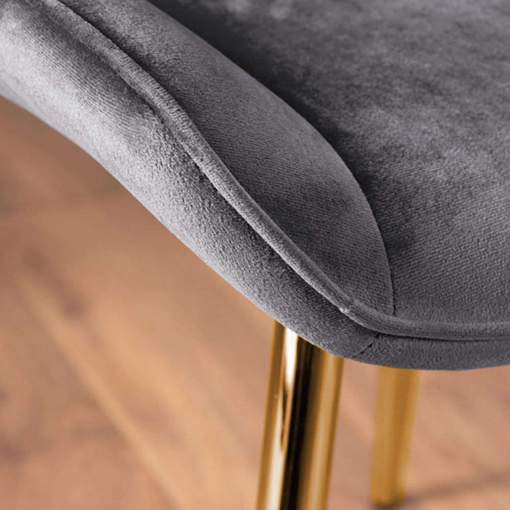 Furniturebox Copeland Cesano Marble Effect 6 Seater Dining Set White Grey and Gold Image 8