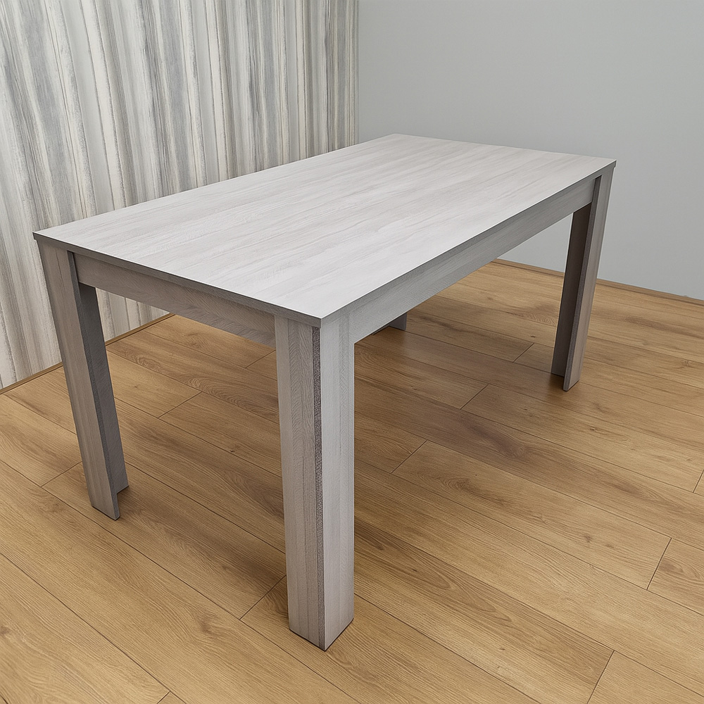 Kosy Koala 4 Seater Wooden Effect Arrow Tabletop Dining Set Grey Image 4