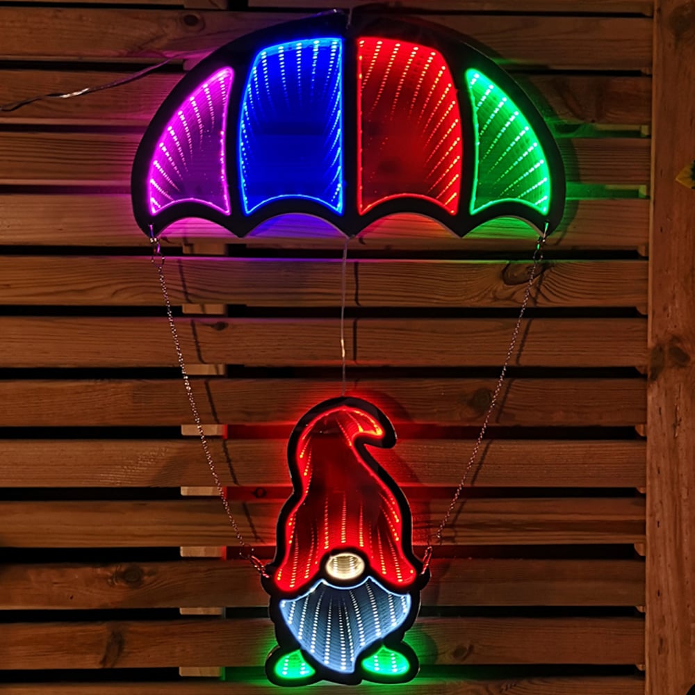 Samuel Alexander Infinity Light Up Hanging Parachute Gonk Christmas Decoration 60cm Image 1