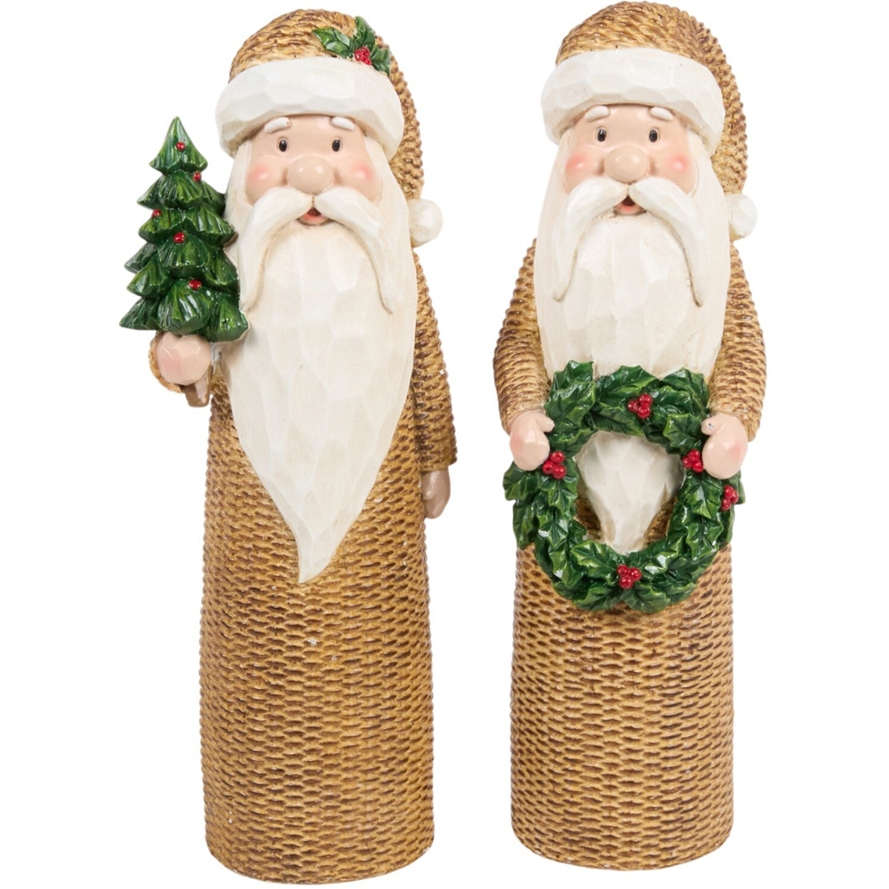 Rattan Effect Santa Decoration Image 6
