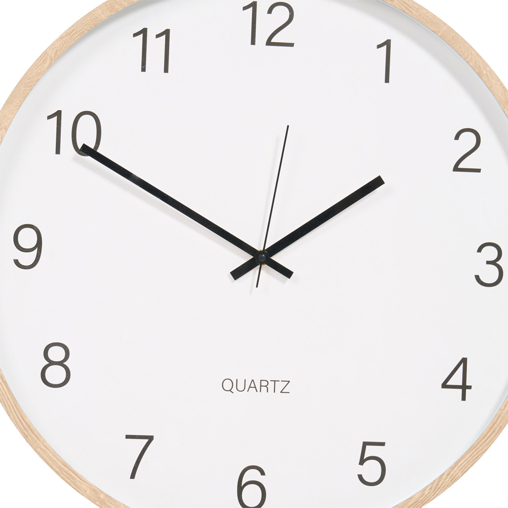 Wood Effect Frame Clock Image 3
