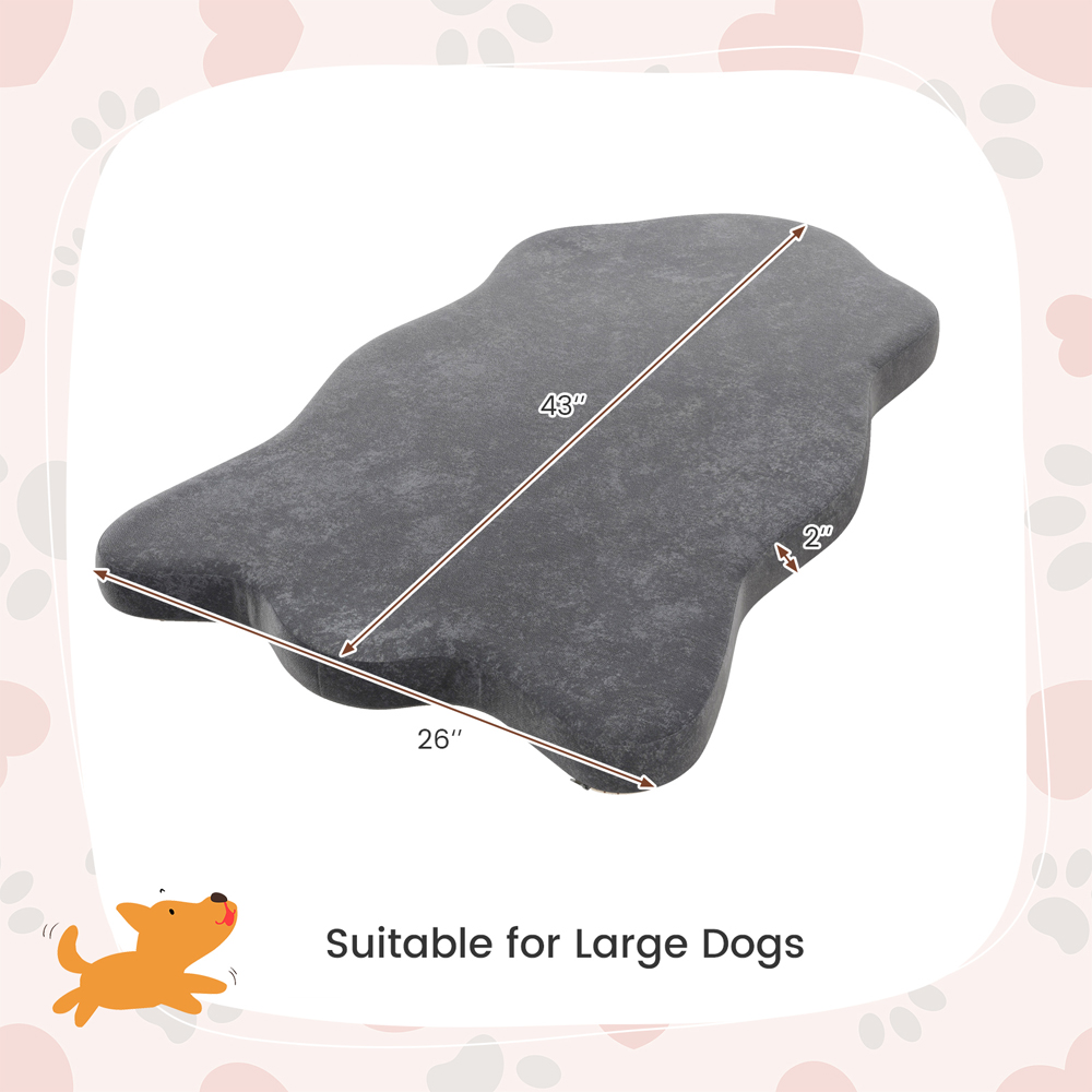 Costway Large Grey Dog Bed with Removable Cover Image 9