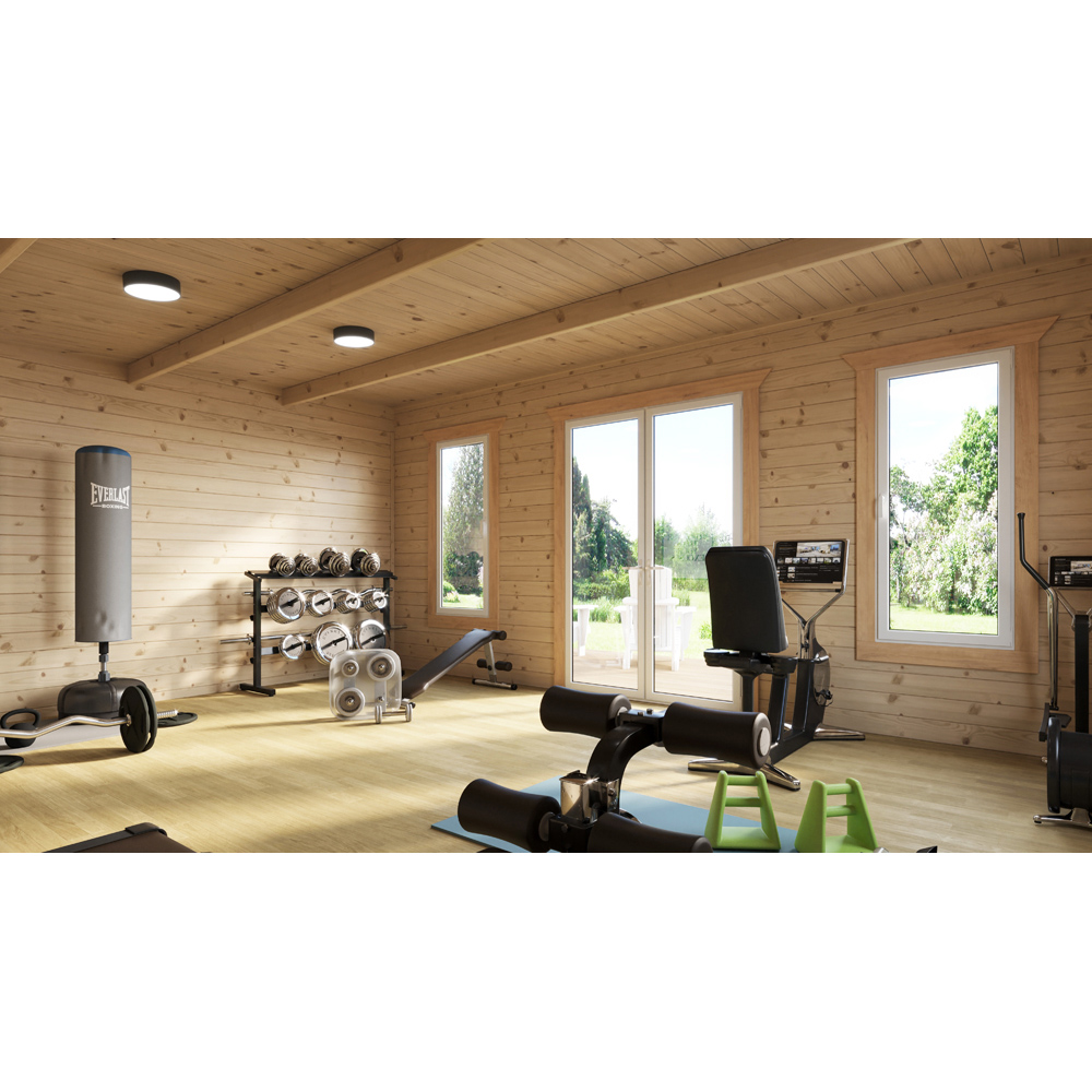 Power Sheds 10 x 18ft Centre Double Door Chalet Log Cabin Image 4
