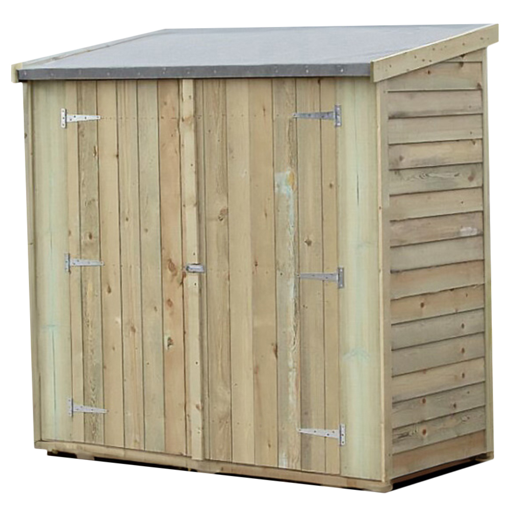Shire 6 x 3ft Pressure Treated Overlap Pent Garden Shed Image 1