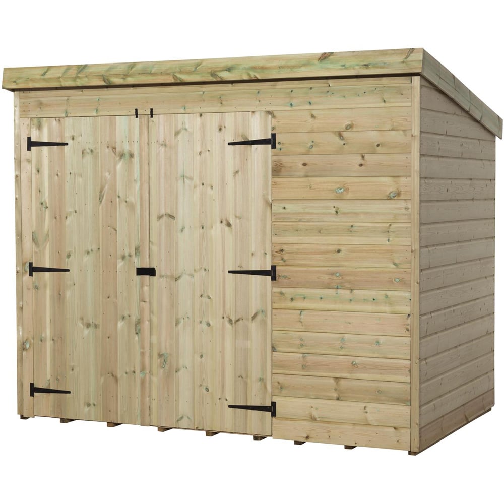 Empire Sheds 4000 7 x 7ft Double Door Tongue and Groove Pent Garden Shed Image 1