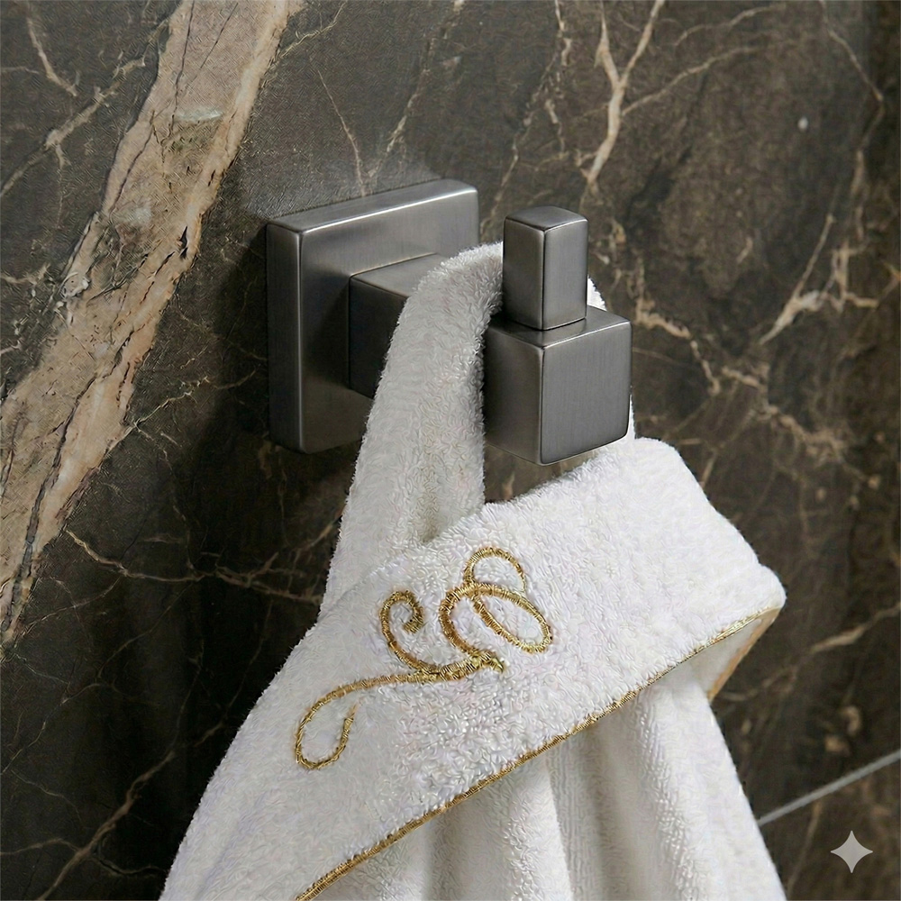 Go Bathrooms Froma Gunmetal Grey Wall Mounted Robe Hook Image 2