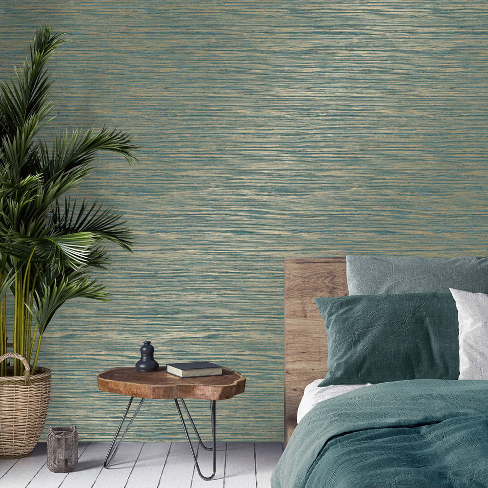Crown Fusion Plain Teal Wallpaper Image 4
